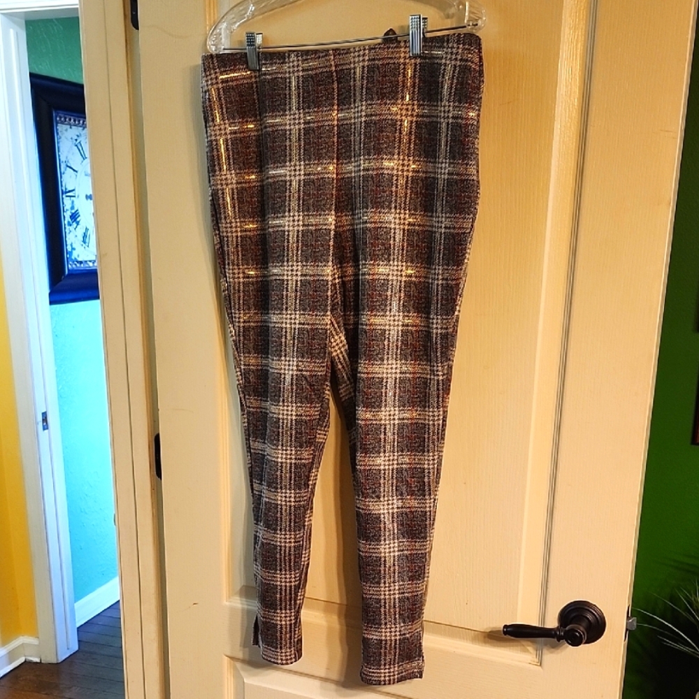 ZAC & RACHEL PLAID SKINNY PANTS